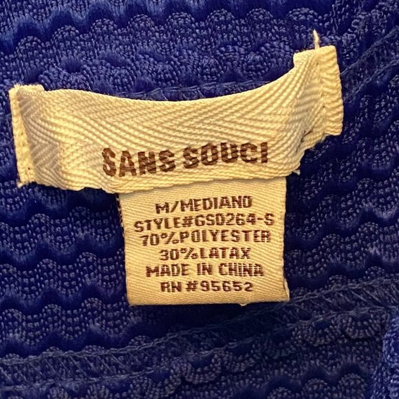 Sans Souci Womens Strapless Dress Navy Blue MEDIUM Juniors Mini SunDress - Picture 2 of 6